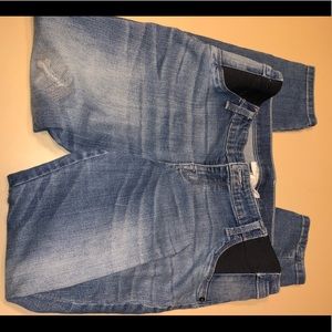 Distressed Maternity Straight Leg Pants